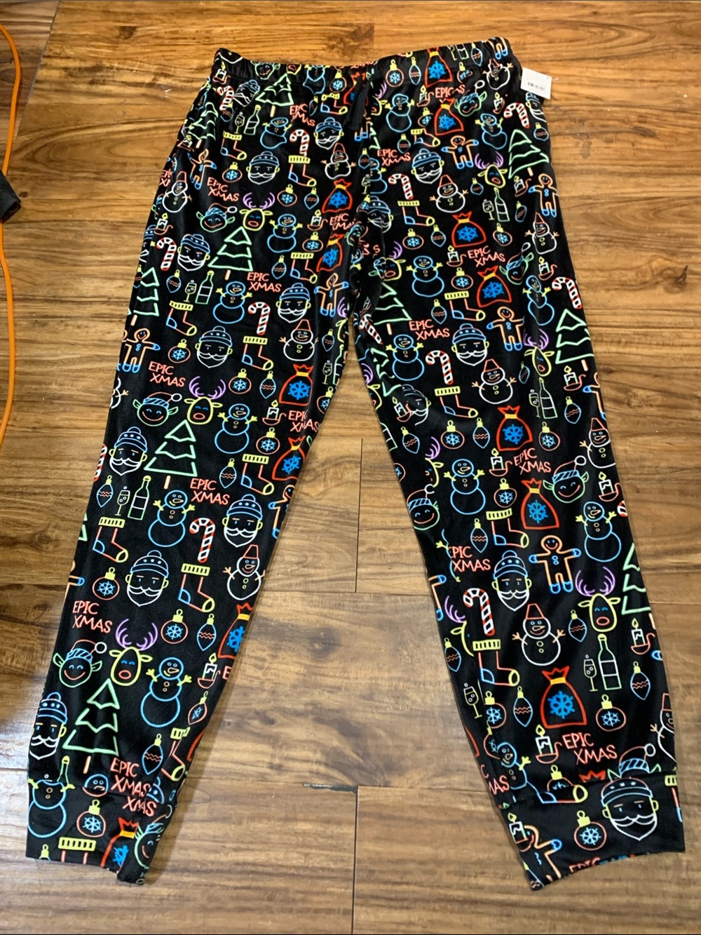 George Black Neon Holiday Lounge Pants